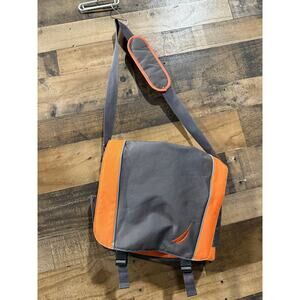 Nautica Messenger Bag- Gray/Orange